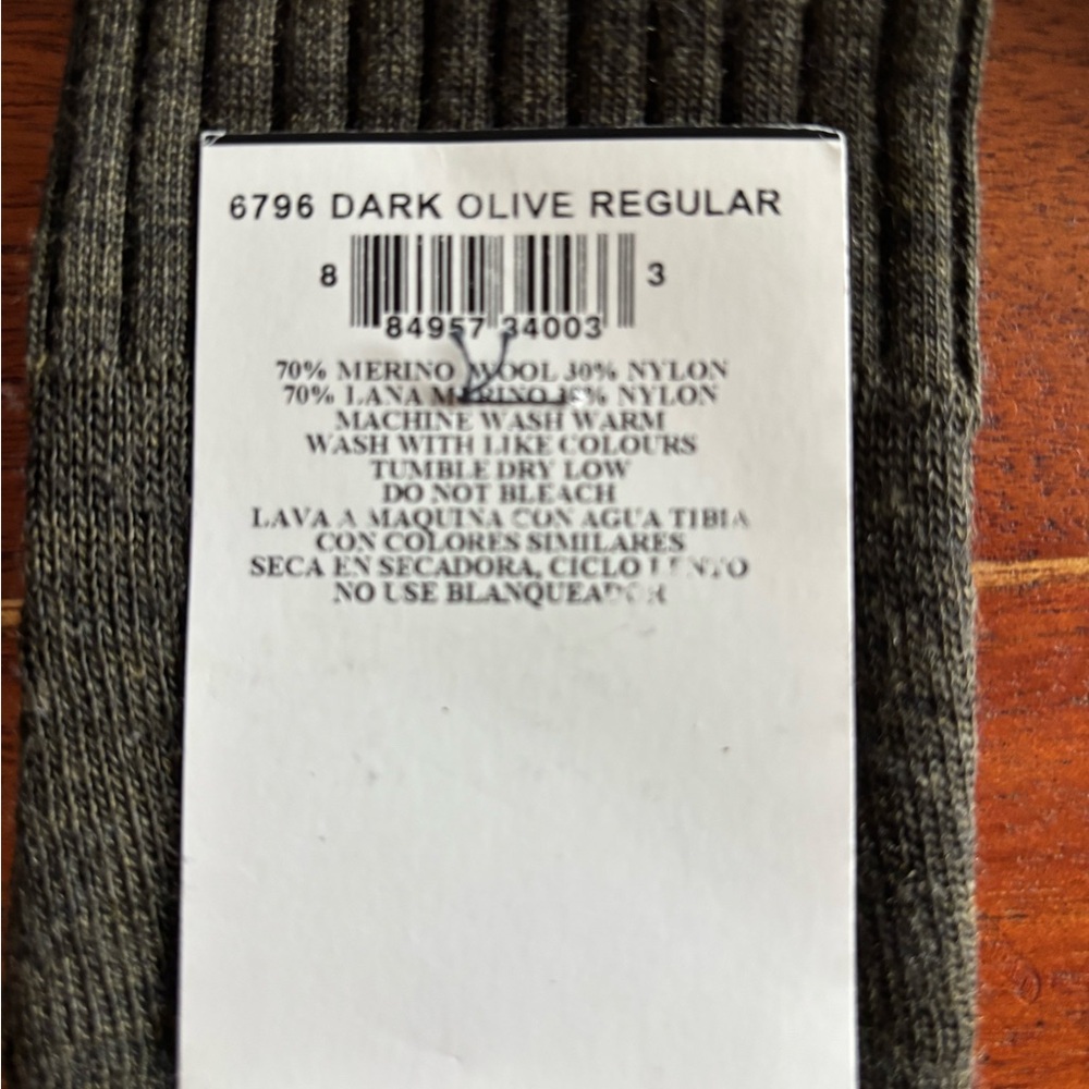 Pantherella Men's Ribbed Dress Socks - olive green - Picture 4 of 5